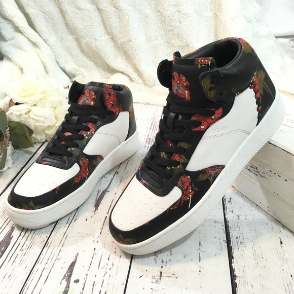 Coach Gary baseman floral hi top sneaker nwob - Picture 1 of 7